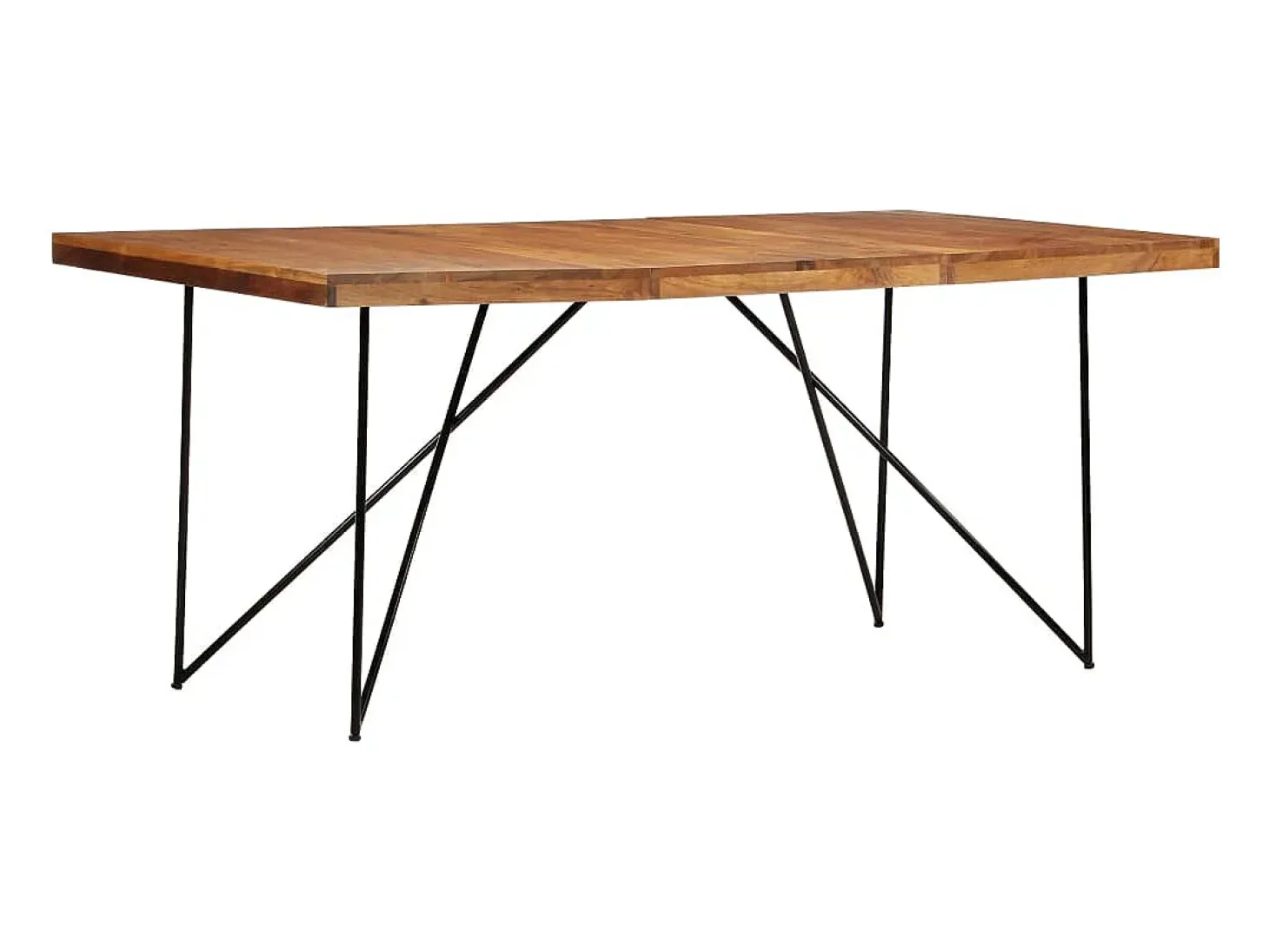 Mesa de comedor de madera maciza de acacia 180x90x76 cm