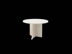 Mesa de comedor de madera maciza de abeto redonda Decowood en tono roble oscuro de Ø110x75cm - TOKYO - DECOWOOD