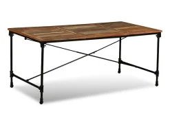 Mesa de comedor de madera maciza reciclada 180 cm ES215750