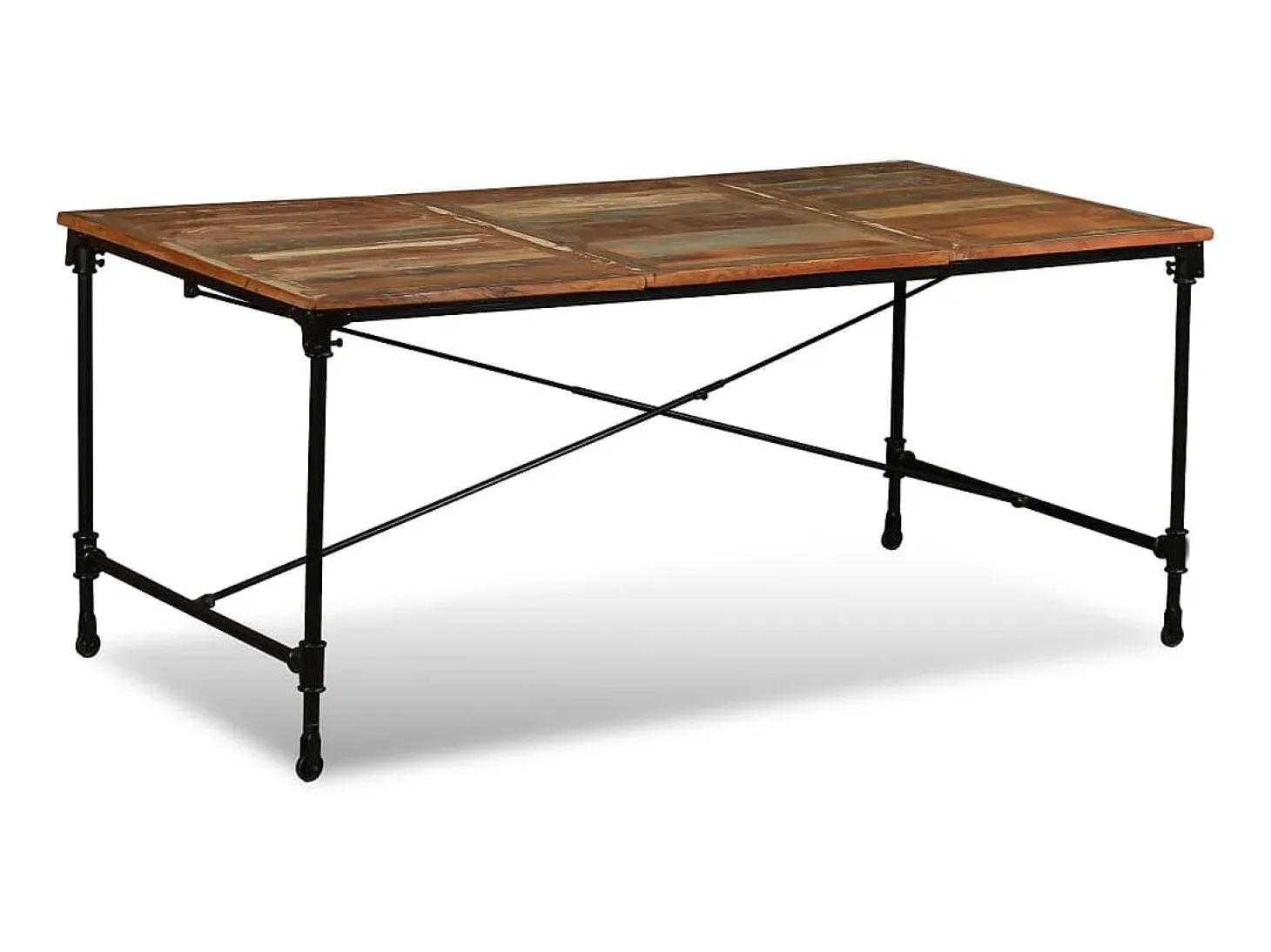 Mesa de comedor de madera maciza reciclada 180 cm ES215750
