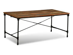 Mesa de comedor de madera maciza reciclada 180 cm ES215750