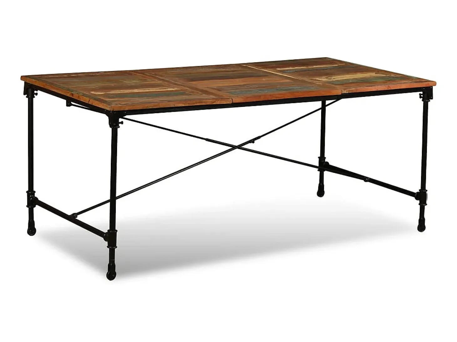 Mesa de comedor de madera maciza reciclada 180 cm ES215750
