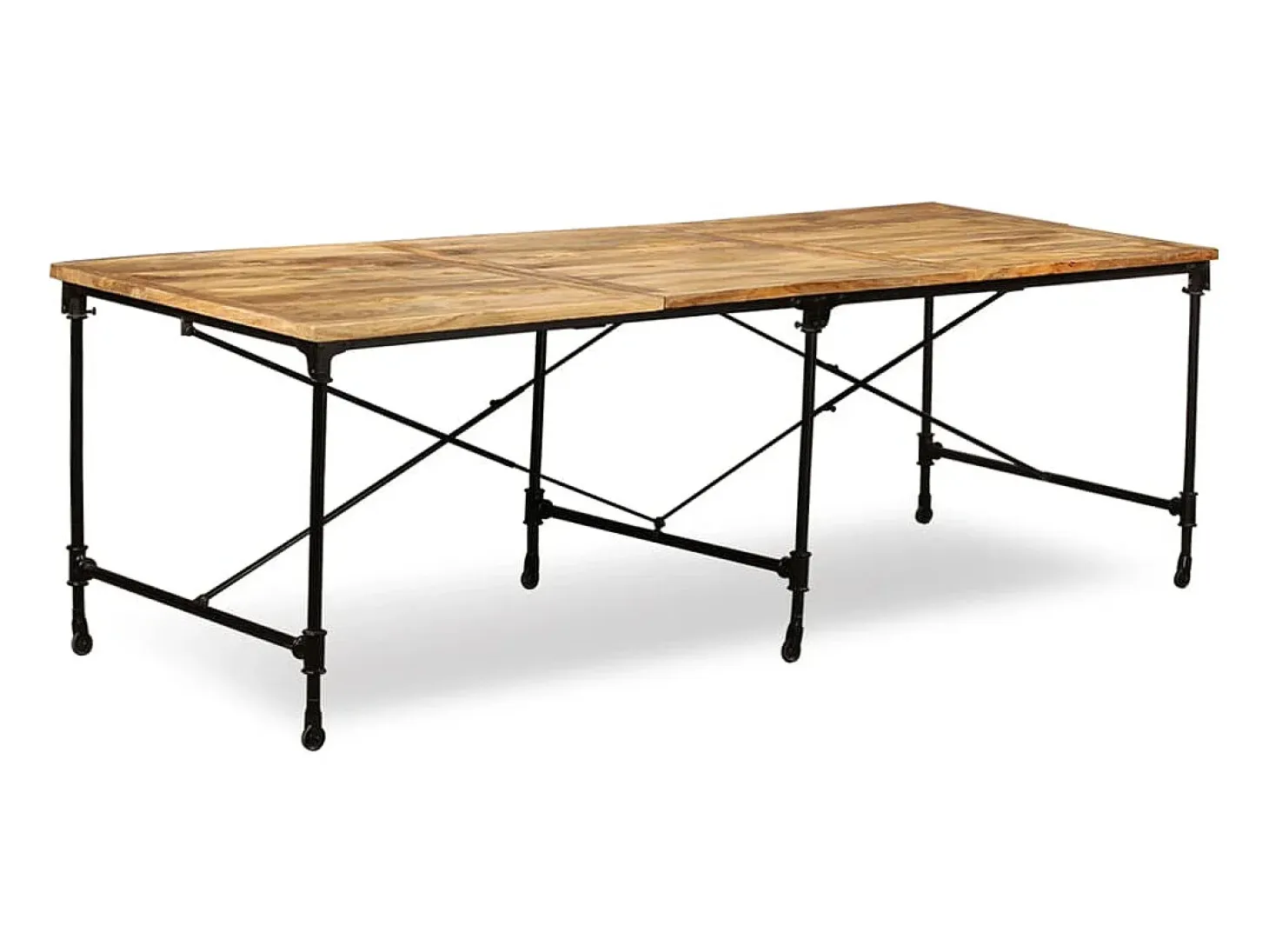 Mesa de comedor de madera maciza de mango 240 cm