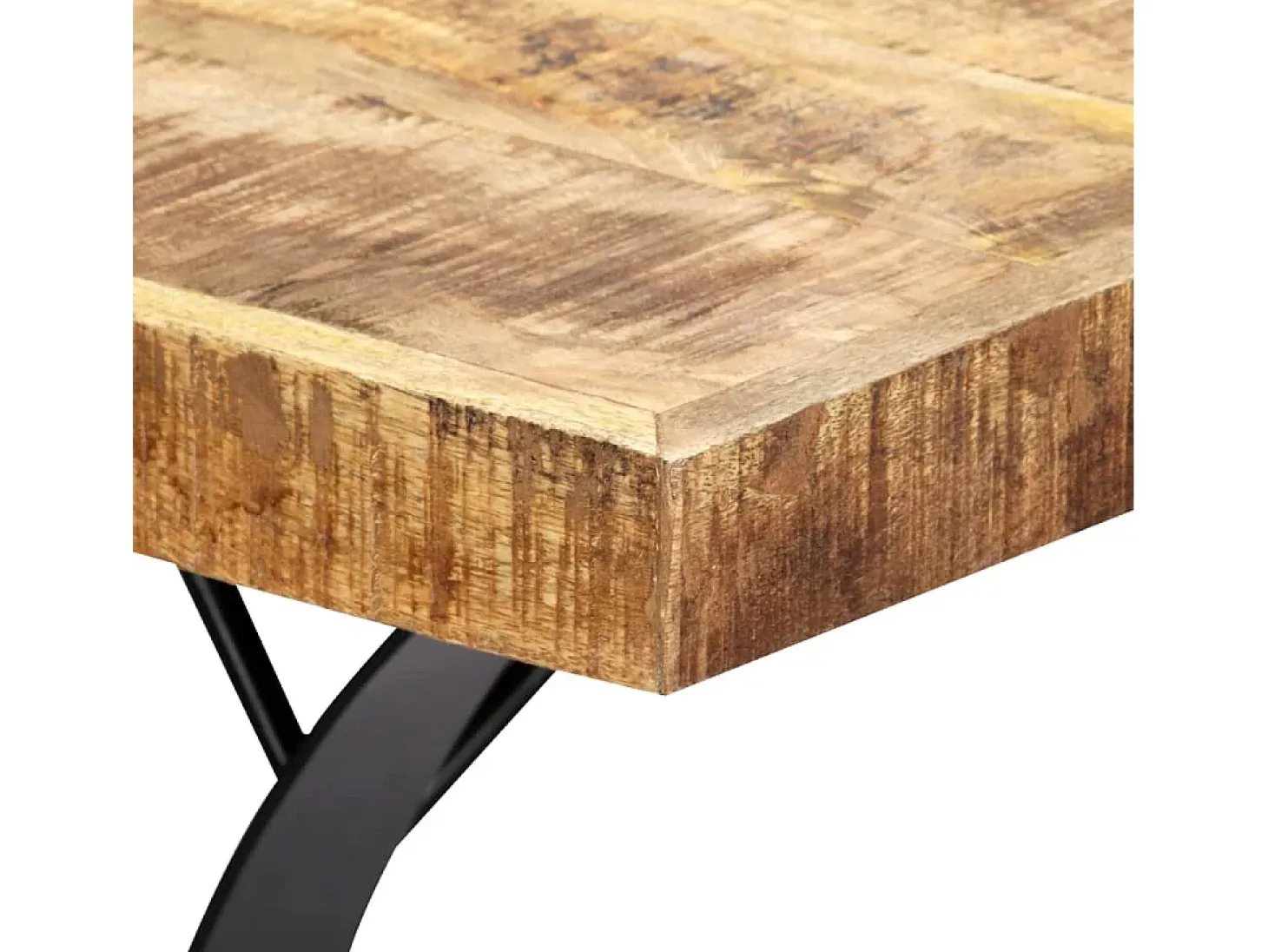 Mesa de comedor de madera maciza de mango 180x90x76 cm