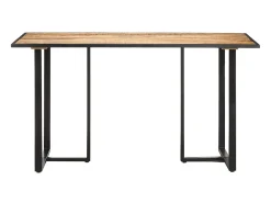 Mesa de comedor de madera maciza de mango rugosa 140 cm ES200028