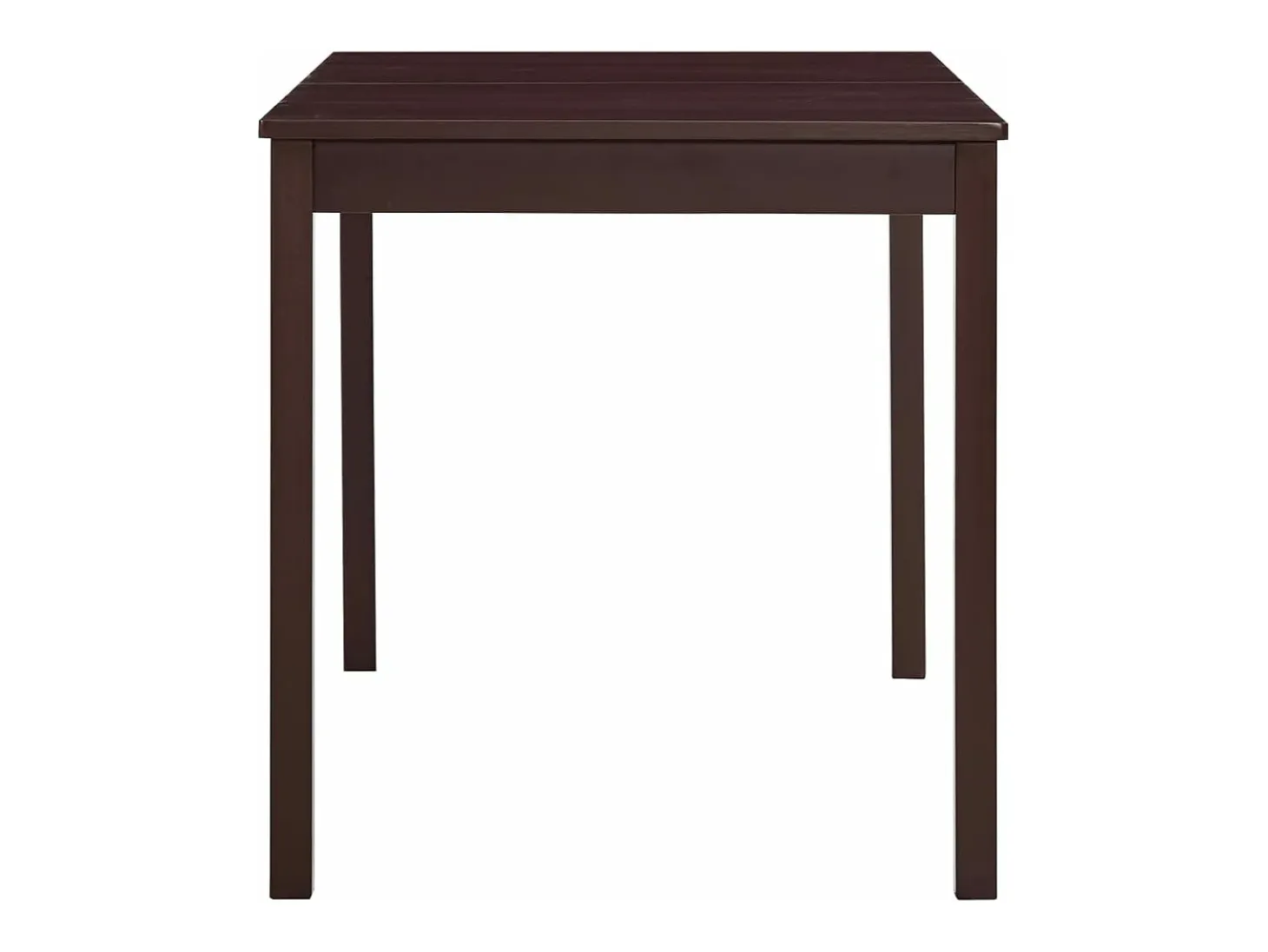 Mesa de comedor de madera de pino marrón oscuro 140x70x73 cm