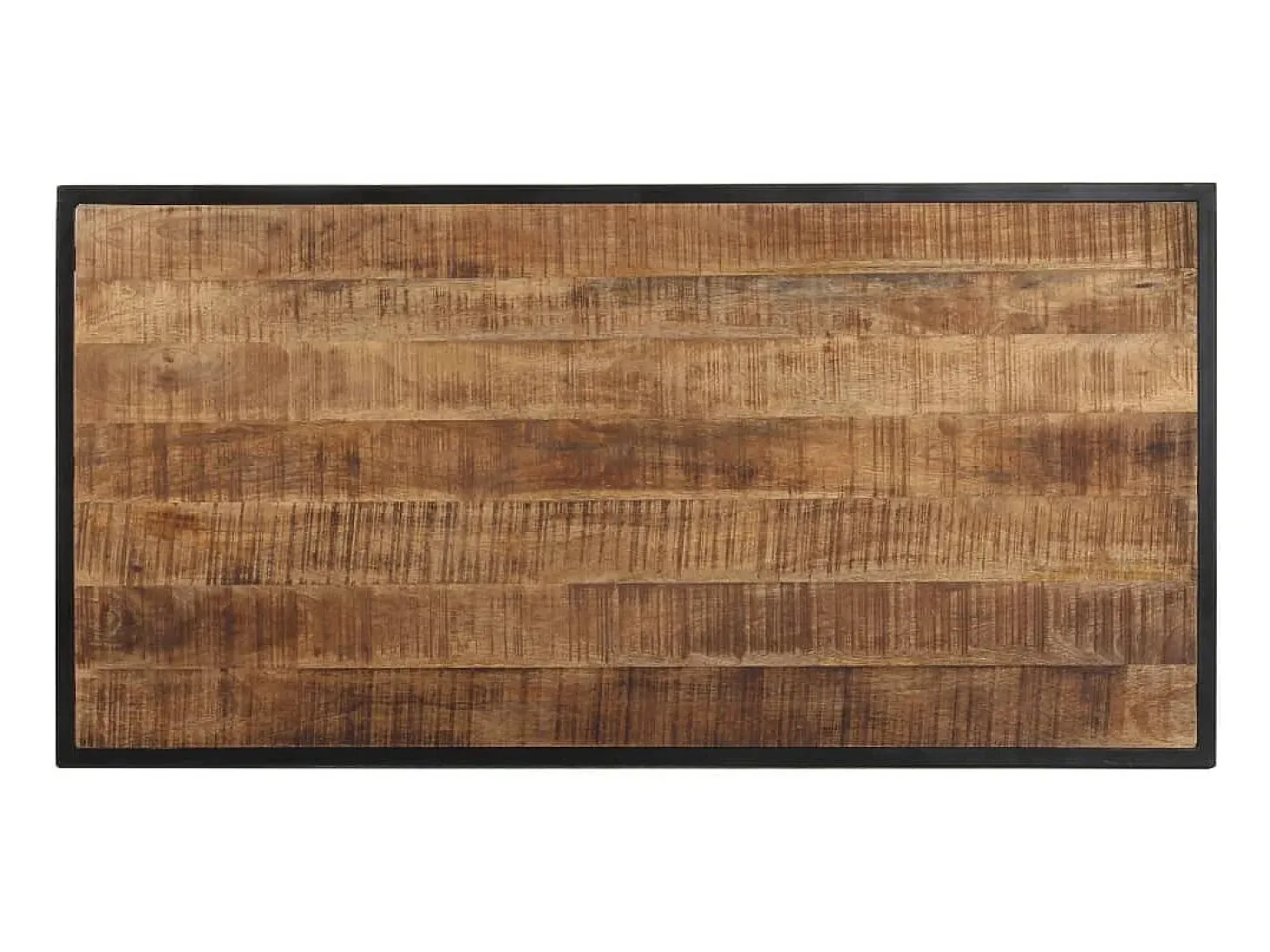 Mesa de comedor de madera maciza de mango rugosa 120 cm ES898281