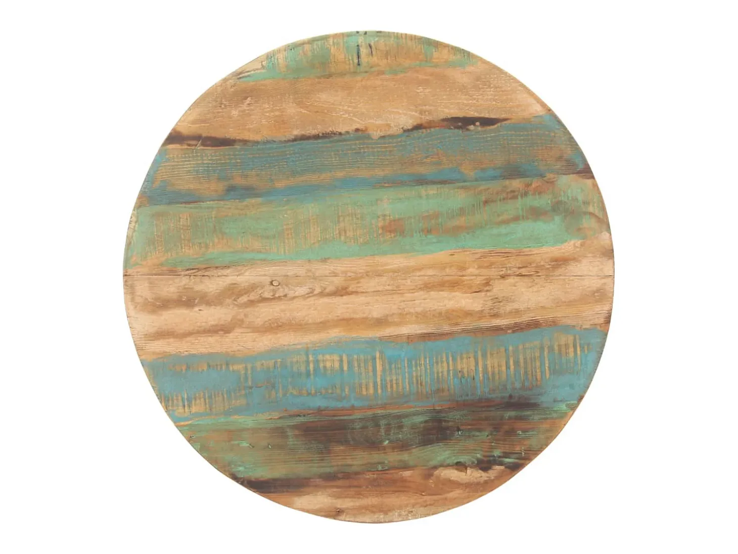 Mesa de comedor de madera maciza reciclada 80 cm