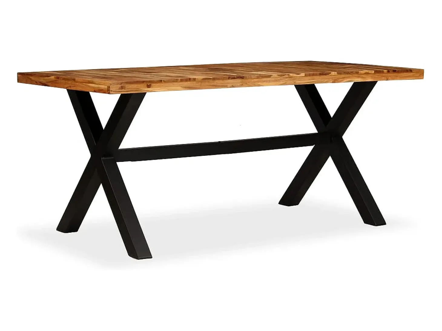 Mesa de comedor de madera maciza de acacia y mango 180x90x76 cm
