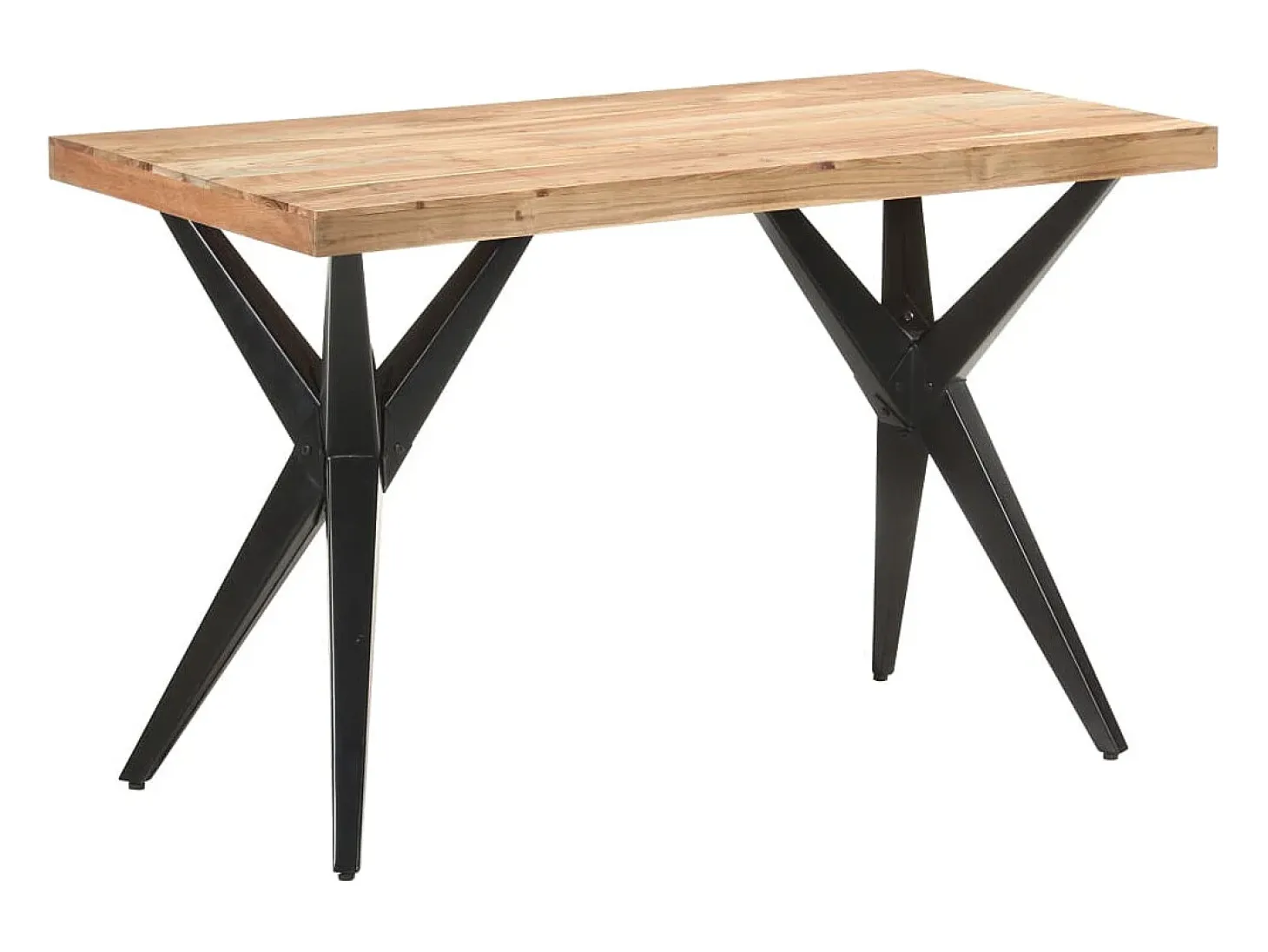 Mesa de comedor de madera maciza de acacia 120x60x76 cm