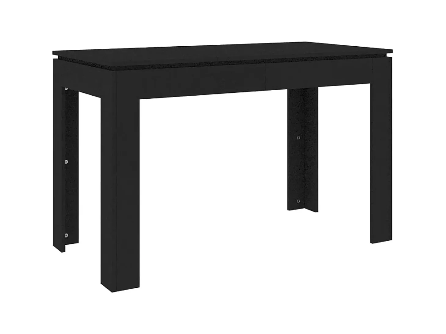 Mesa de comedor de madera contrachapada negro 120x60x76 cm ES683502