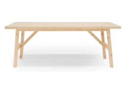 Mesa de comedor de madera maciza de abeto rectangular Decowood en tono natural de 120x75cm - SIEP - DECOWOOD