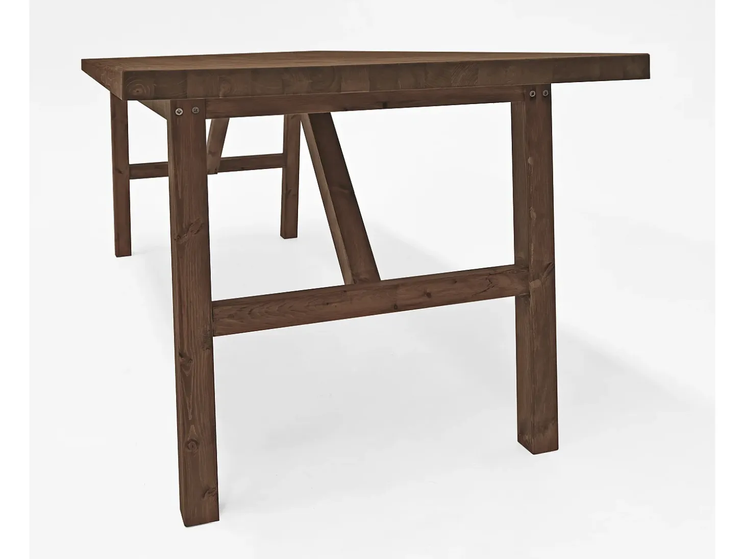 Mesa de comedor de madera maciza de abeto rectangular Decowood en tono nogal de 120x75cm - SIEP - DECOWOOD