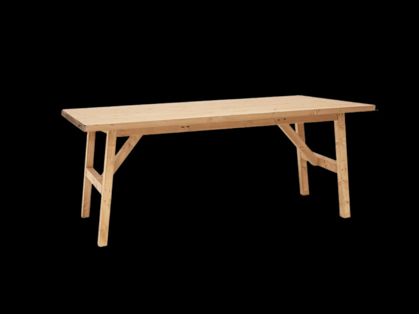 Mesa de comedor de madera maciza de abeto rectangular Decowood en tono nogal de 120x75cm - SIEP - DECOWOOD