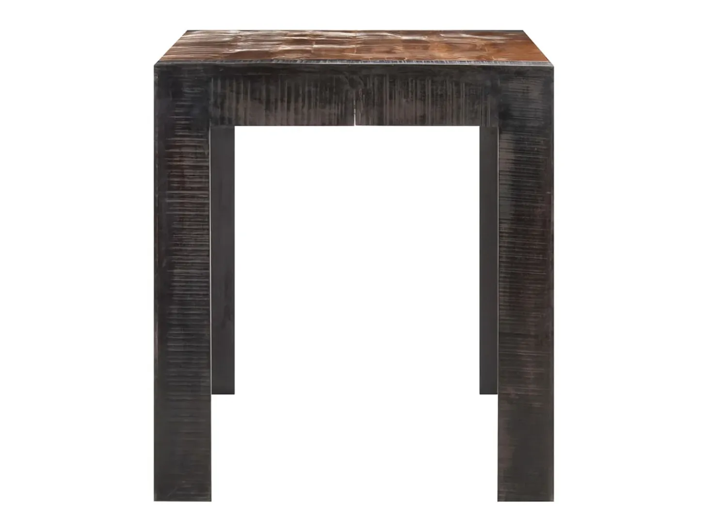 Mesa de comedor de madera maciza de mango rugosa 140x70x76 cm ES238535