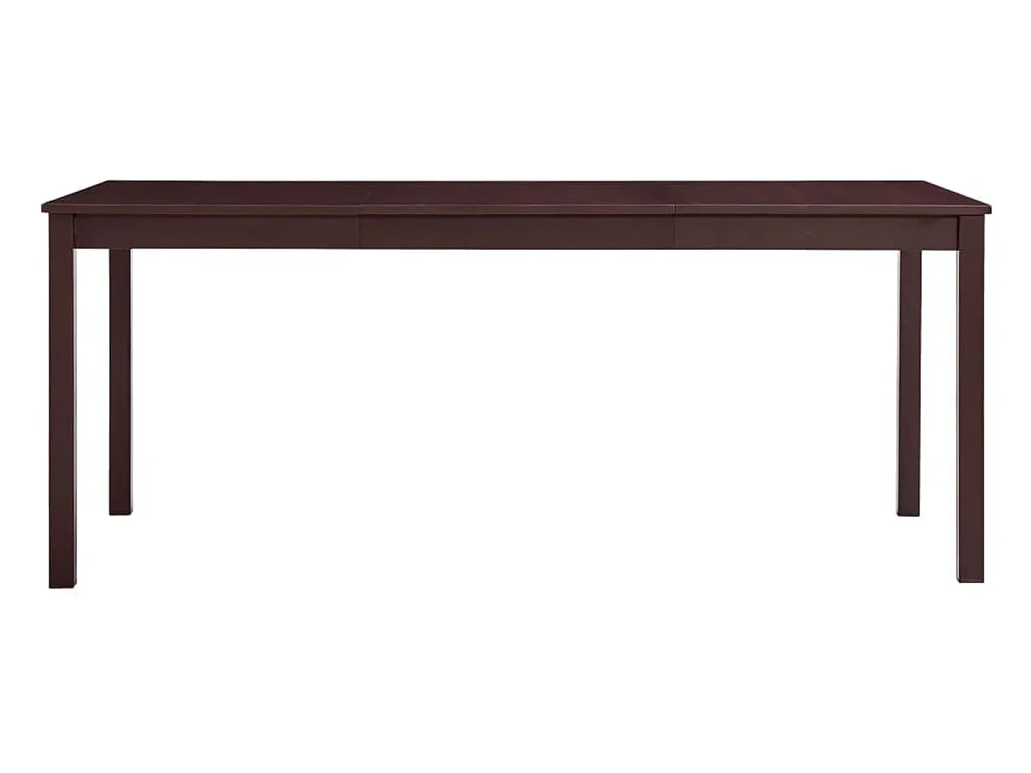 Mesa de comedor de madera de pino marrón oscuro 180x90x73 cm