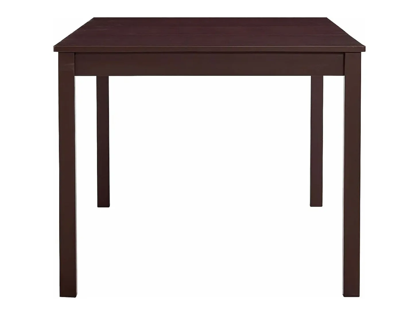 Mesa de comedor de madera de pino marrón oscuro 180x90x73 cm