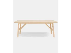 Mesa de comedor de madera maciza de abeto rectangular Decowood en tono natural de 160x75cm - SIEP - DECOWOOD