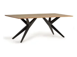 Mesa de comedor de madera de acacia y metal