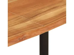 Mesa de comedor de madera maciza de acacia 154x80x76 cm