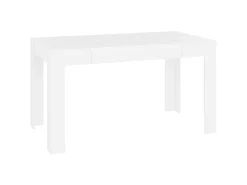 Mesa de comedor de madera contrachapada blanco 140x74,5x76 cm ES620303