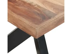 Mesa de comedor de madera acacia acabado miel 180x90x75 cm