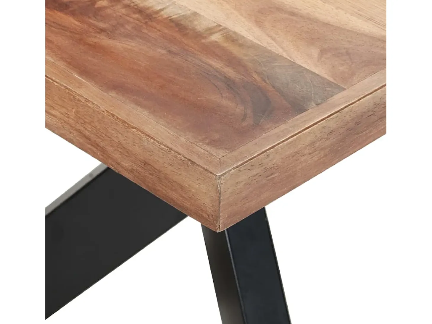 Mesa de comedor de madera acacia acabado miel 180x90x75 cm