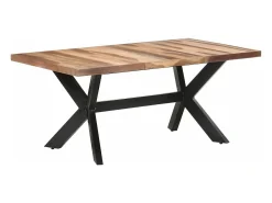 Mesa de comedor de madera acacia acabado miel 180x90x75 cm