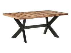 Mesa de comedor de madera acacia acabado miel 180x90x75 cm