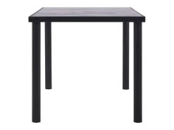 Mesa de comedor de MDF negro y gris hormigón 160x80x75 cm ES852593