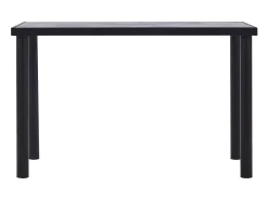 Mesa de comedor de MDF negro y gris hormigón 120x60x75 cm