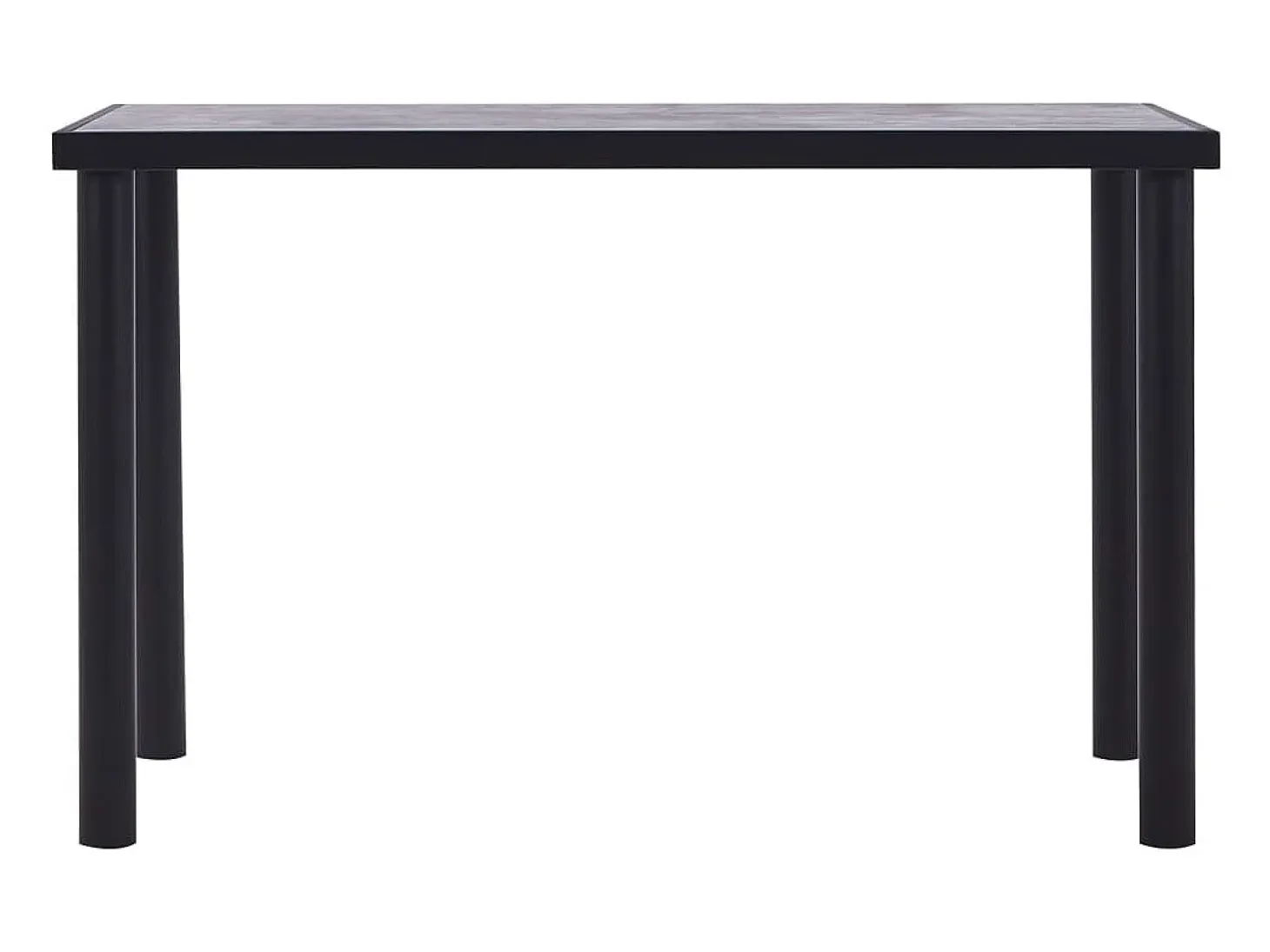 Mesa de comedor de MDF negro y gris hormigón 120x60x75 cm