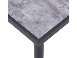 Mesa de comedor de MDF negro y gris hormigón 180x90x75 cm