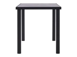Mesa de comedor de MDF negro y gris hormigón 140x70x75 cm ES423205
