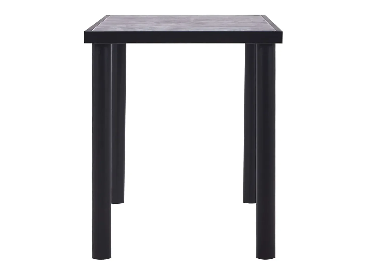 Mesa de comedor de MDF negro y gris hormigón 120x60x75 cm