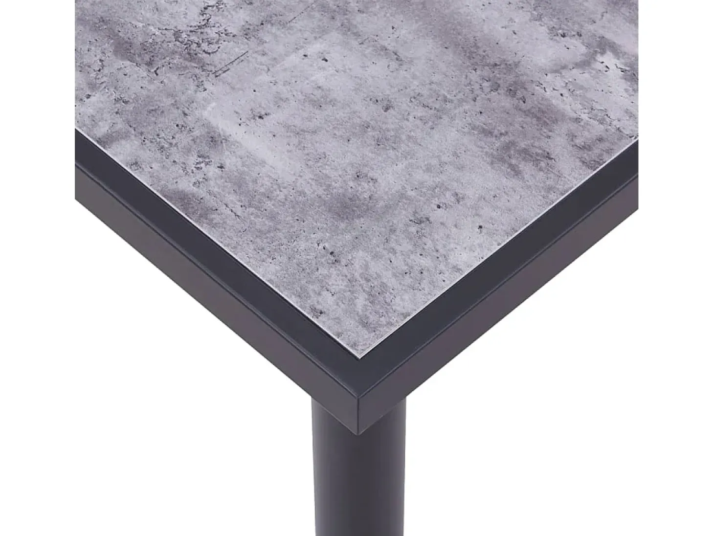 Mesa de comedor de MDF negro y gris hormigón 120x60x75 cm