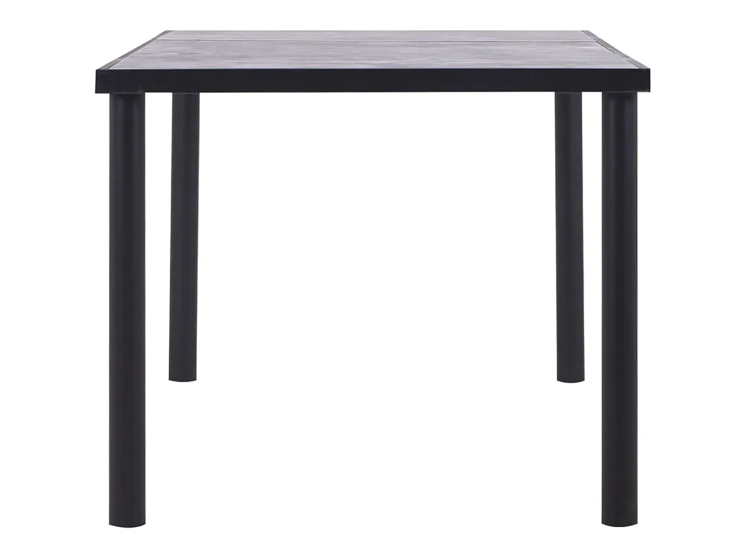 Mesa de comedor de MDF negro y gris hormigón 180x90x75 cm ES139426