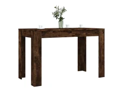 Mesa de comedor de roble ahumado 120x60x76 cm madera de ingeniería