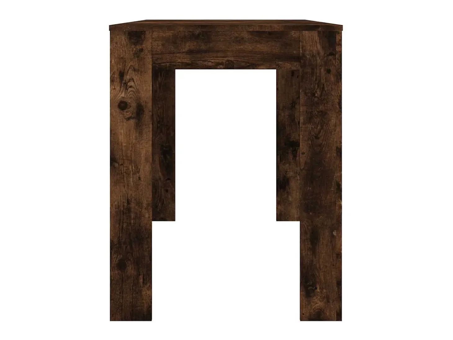 Mesa de comedor de roble ahumado 120x60x76 cm madera de ingeniería