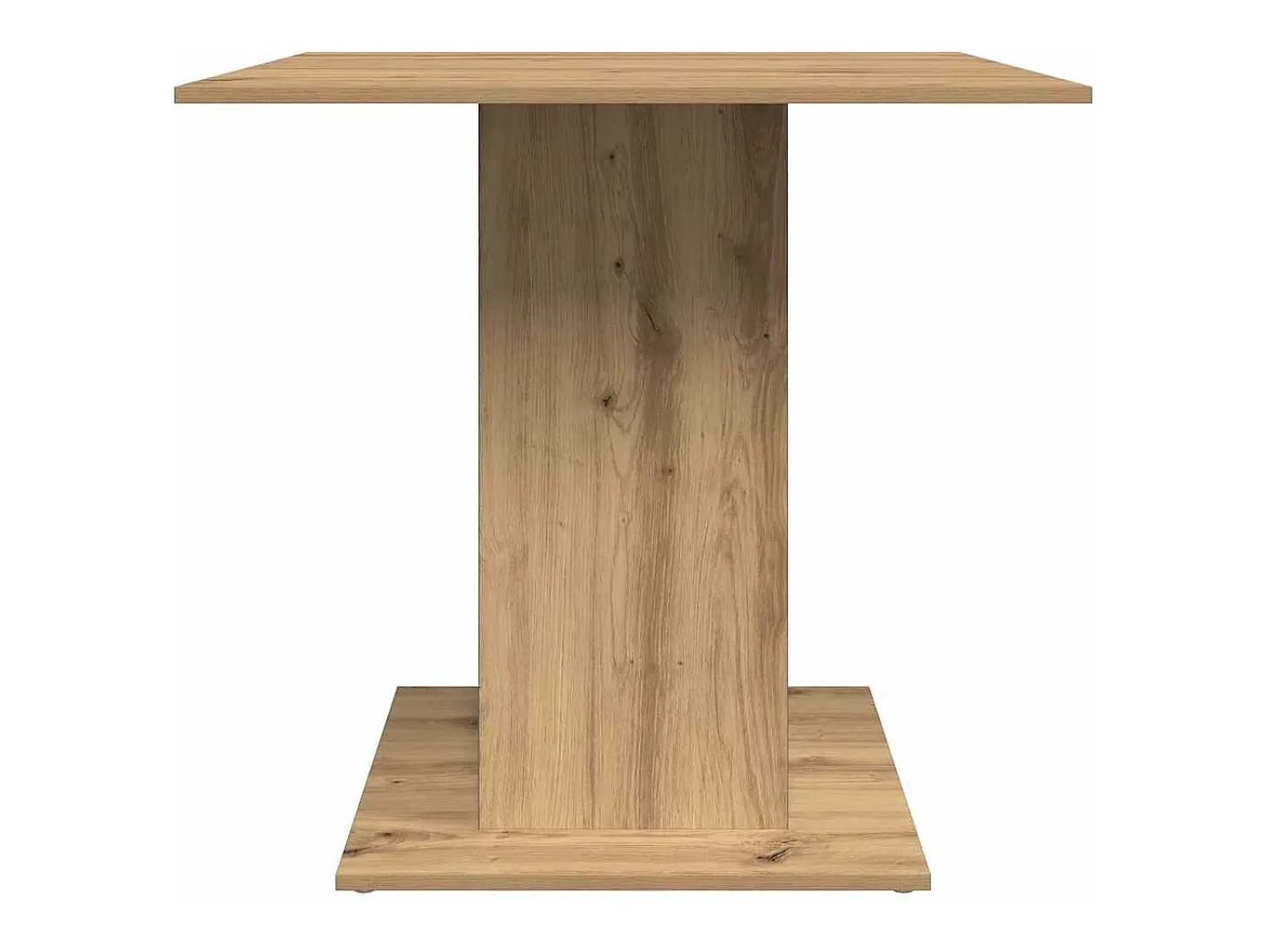 Mesa de comedor de roble artesanal 80x80x75 cm madera de ingeniería