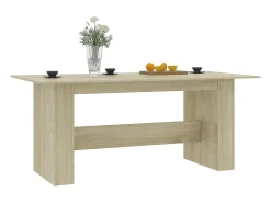 Mesa de comedor de roble Sonoma 180x90x76 cm Madera de ingeniería