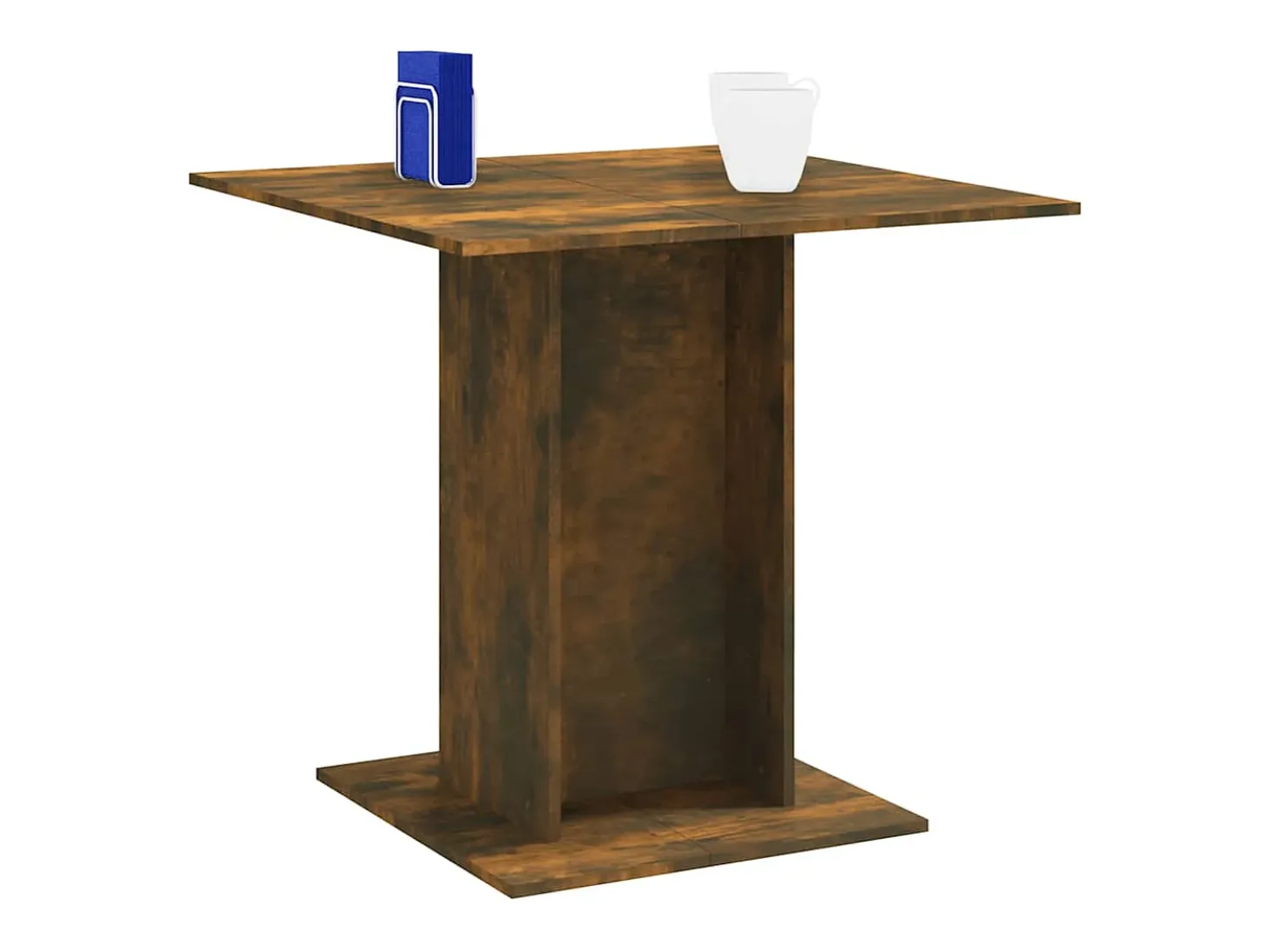 Mesa de comedor de roble ahumado 80x80x75 cm Madera de ingeniería