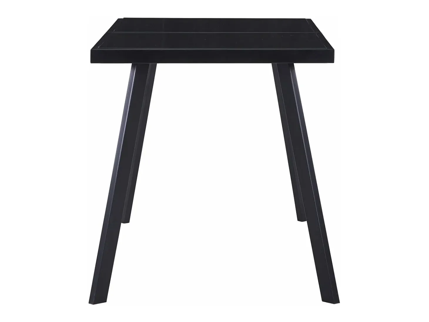 Mesa de comedor de vidrio templado negro 140x70x75 cm