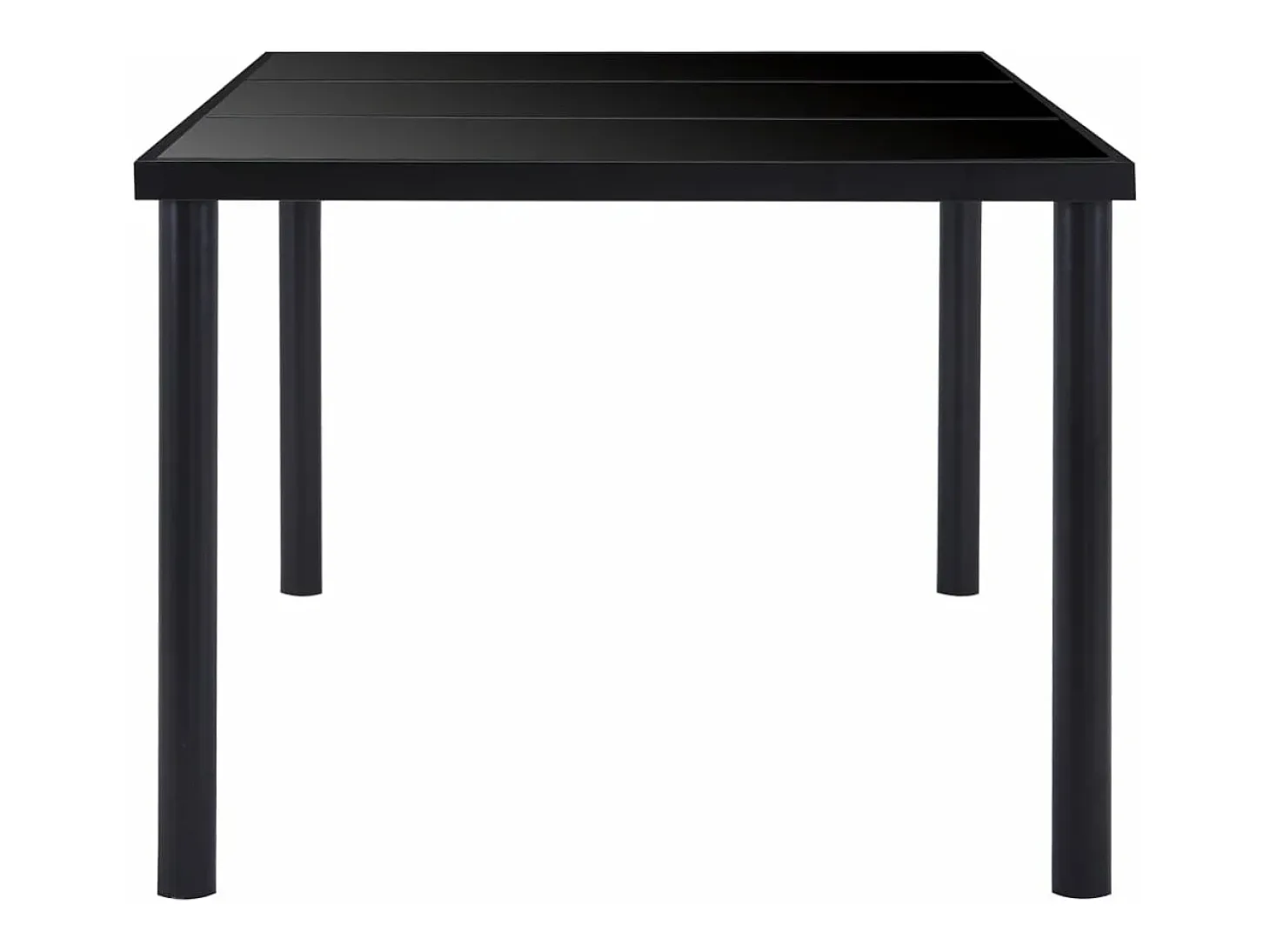 Mesa de comedor de vidrio templado negro 160x80x75 cm