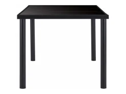 Mesa de comedor de vidrio templado negro 180x90x75 cm