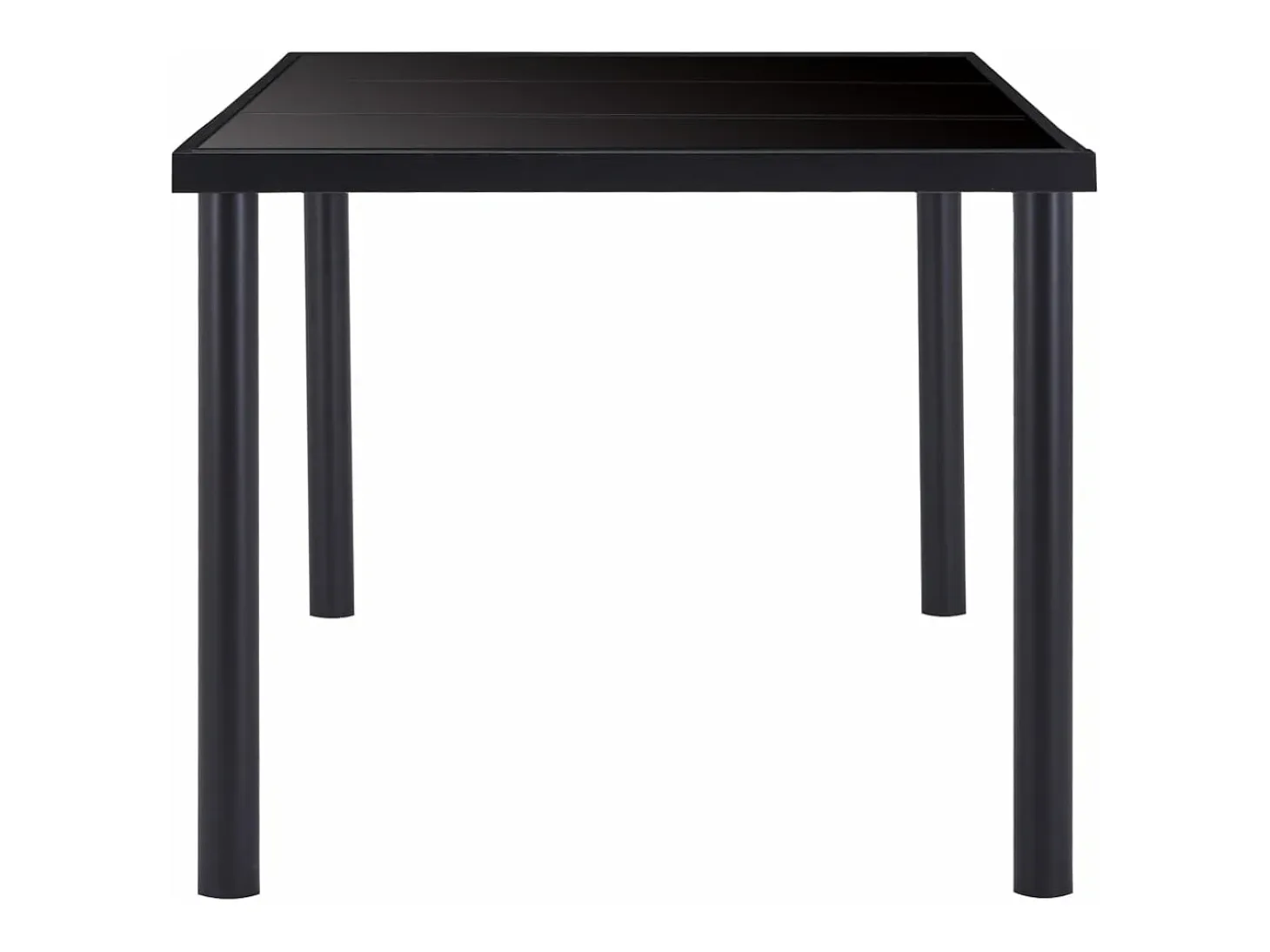 Mesa de comedor de vidrio templado negro 180x90x75 cm