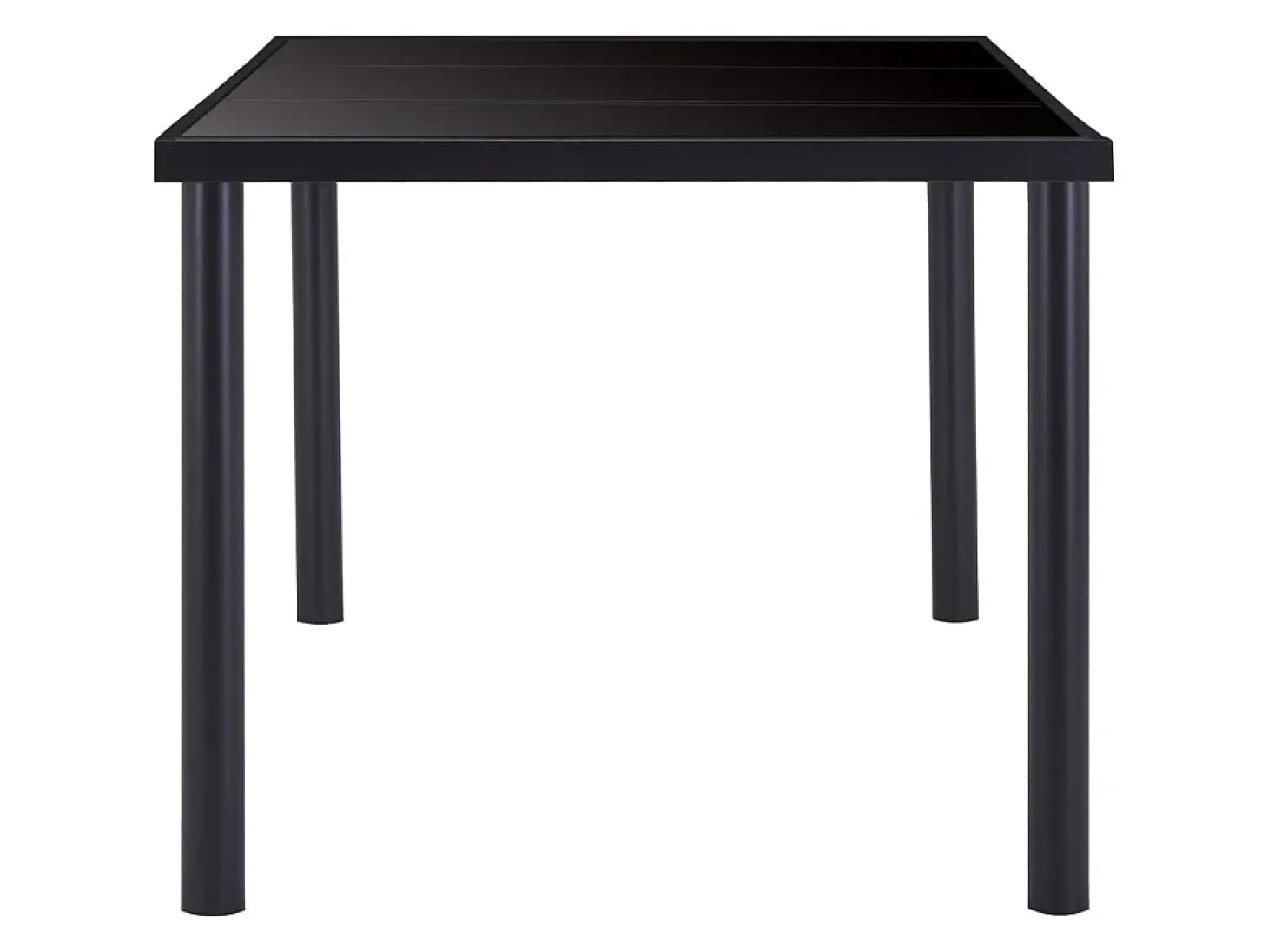 Mesa de comedor de vidrio templado negro 180x90x75 cm ES154862