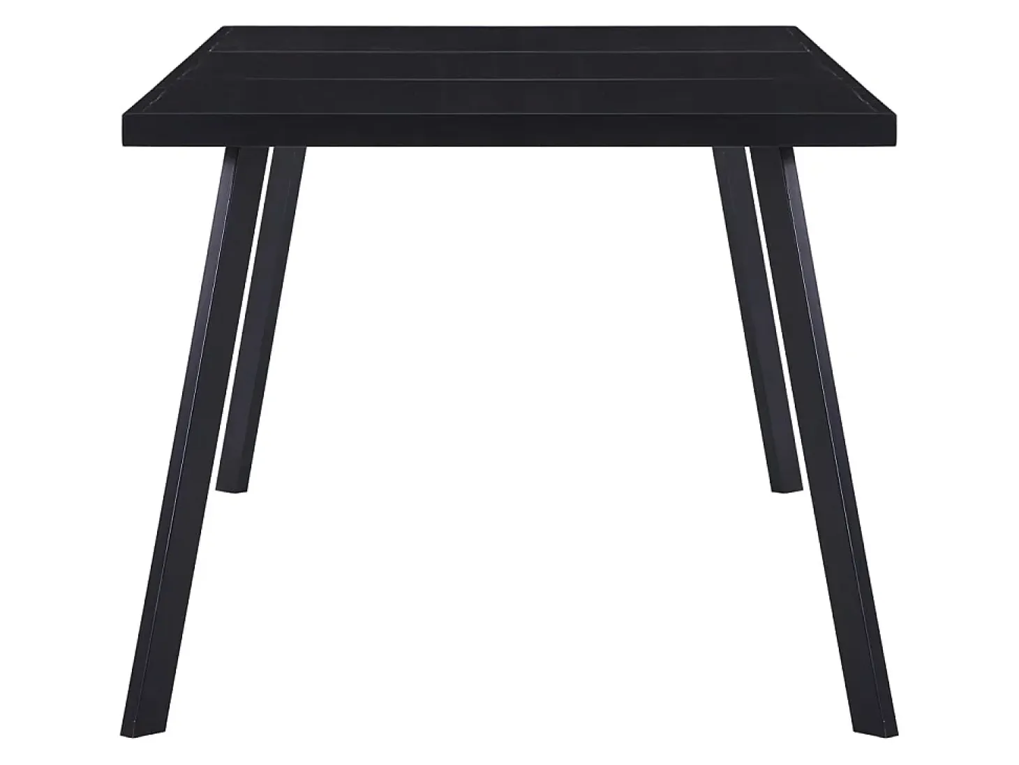 Mesa de comedor de vidrio templado negro 160x80x75 cm ES519755