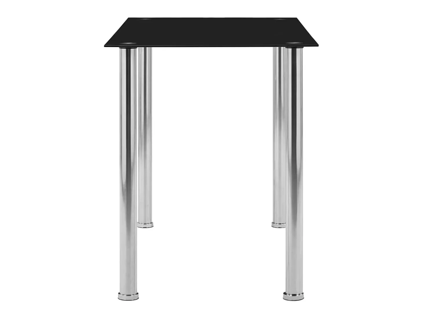 Mesa de comedor de vidrio templado negro 120x60x75 cm ES751552