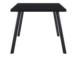 Mesa de comedor de vidrio templado negro 160x80x75 cm